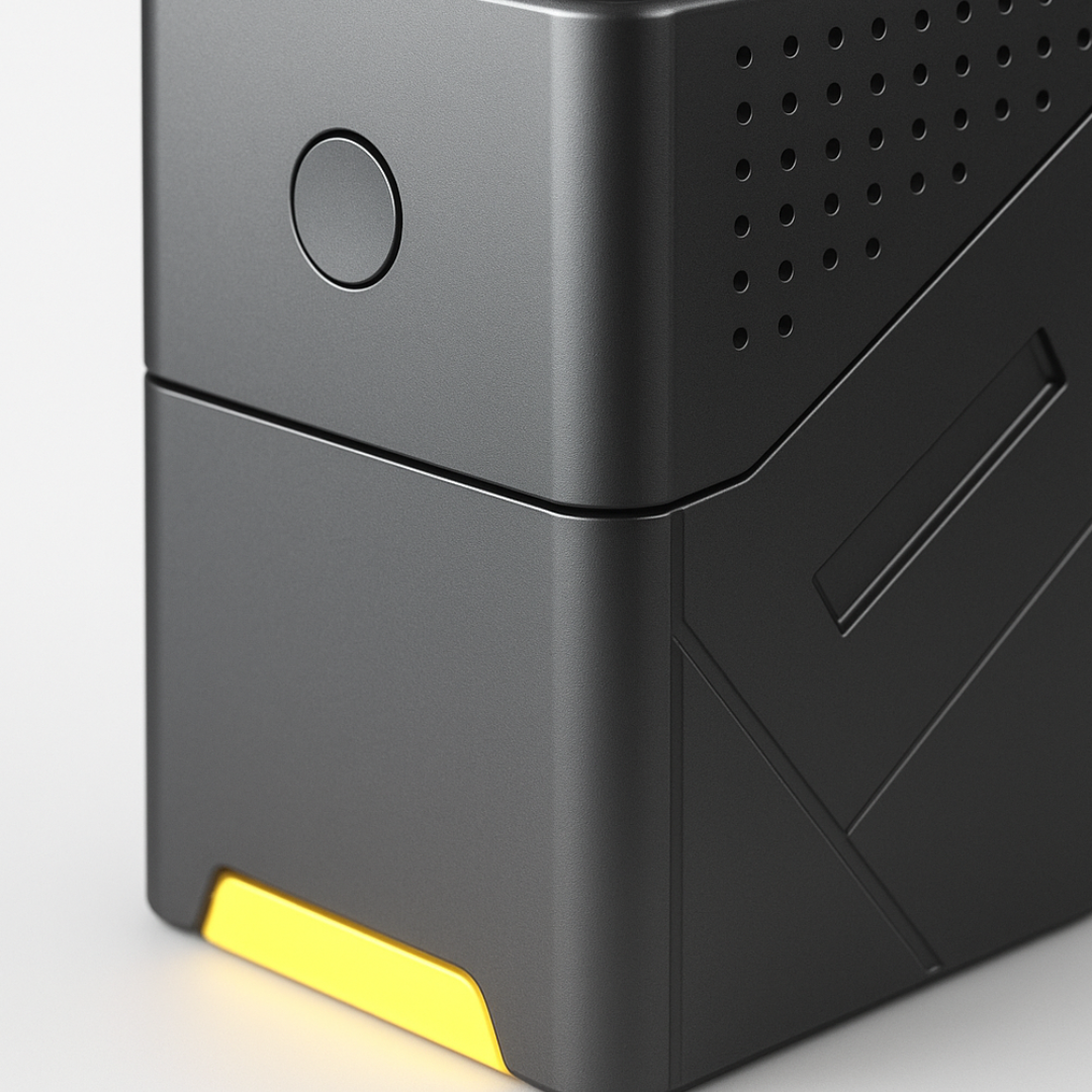 Close-up view of UniDock Apple charging station